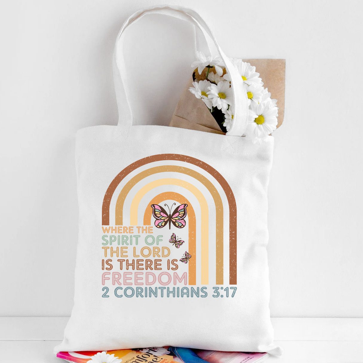 Where The Spirit Of The Lord Christian Tote Bag