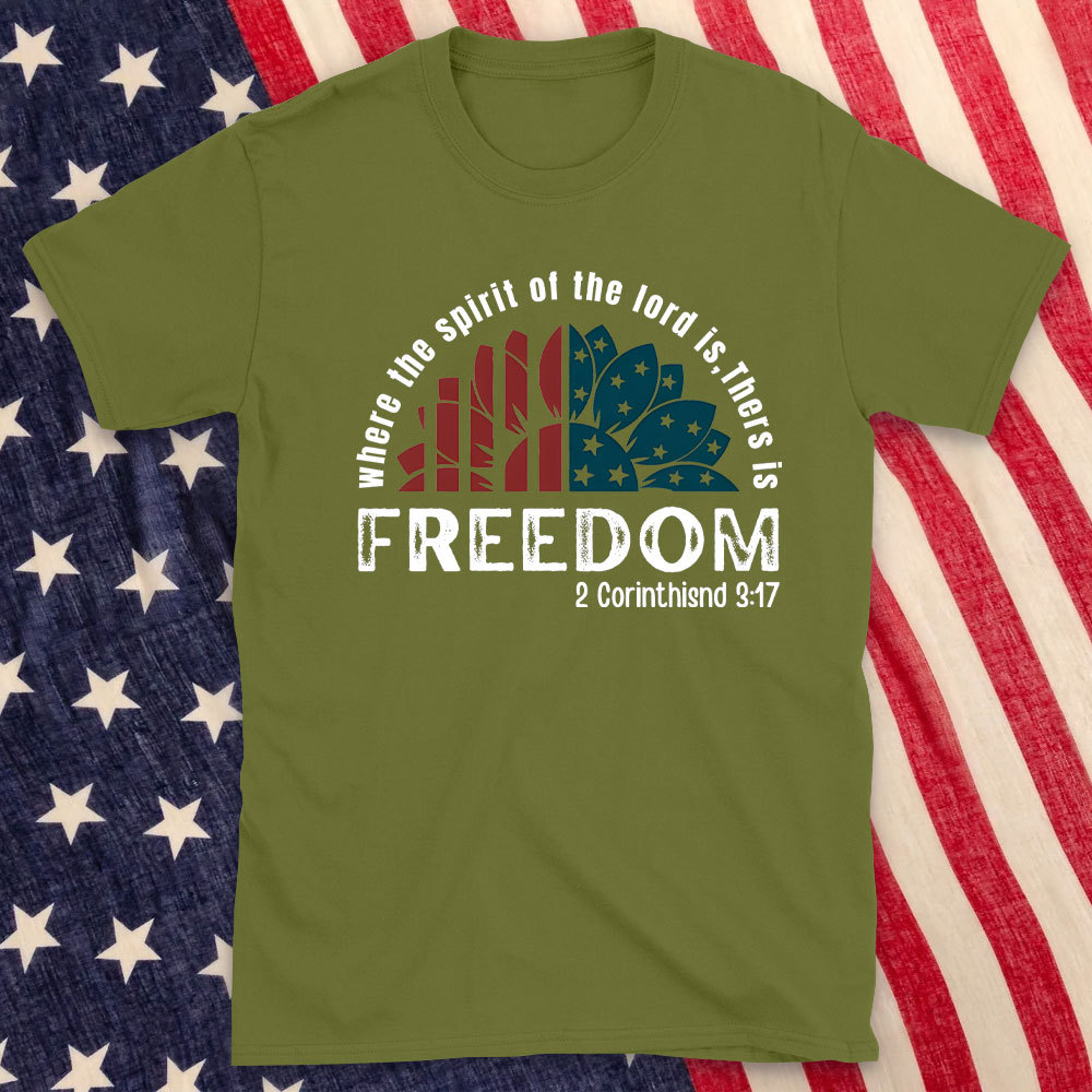 Where The Spirit Of The Lord Is Christian Washed T-Shirt