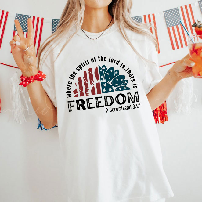 Where The Spirit Of The Lord Is Christian Washed T-Shirt