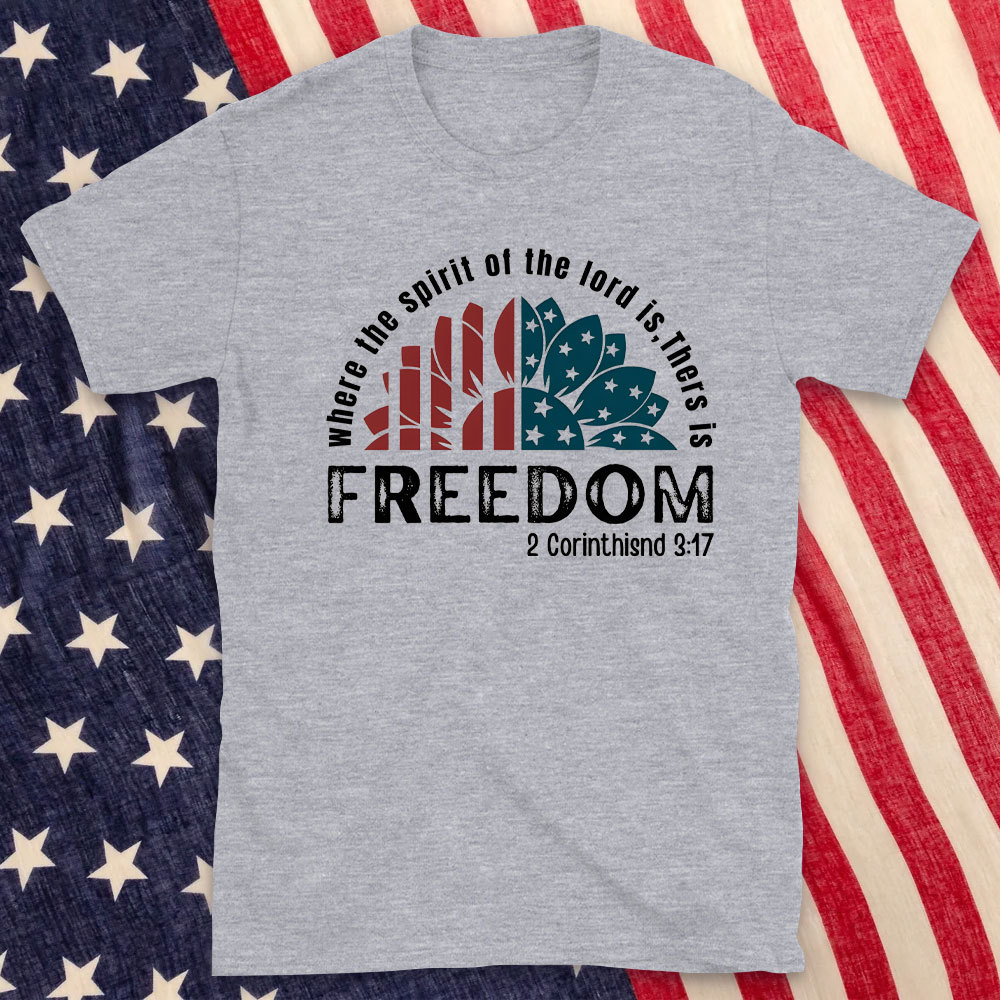 Where The Spirit Of The Lord Is Christian Washed T-Shirt