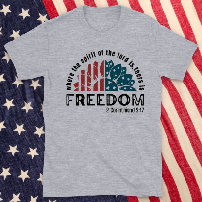 Where The Spirit Of The Lord Is Christian Washed T-Shirt