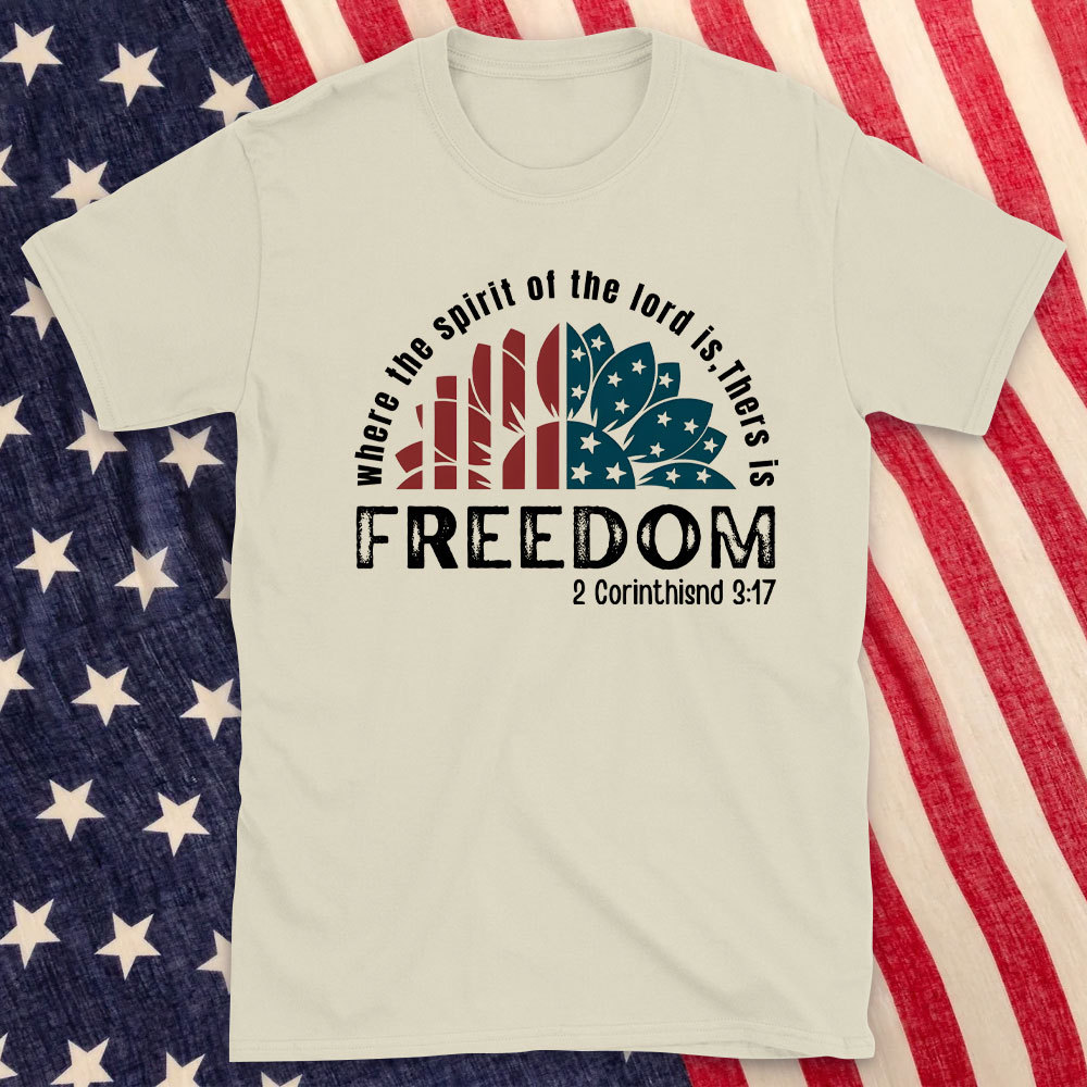 Where The Spirit Of The Lord Is Christian Washed T-Shirt