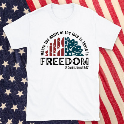 Where The Spirit Of The Lord Is Christian Washed T-Shirt