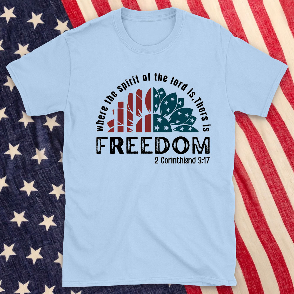 Where The Spirit Of The Lord Is Christian Washed T-Shirt