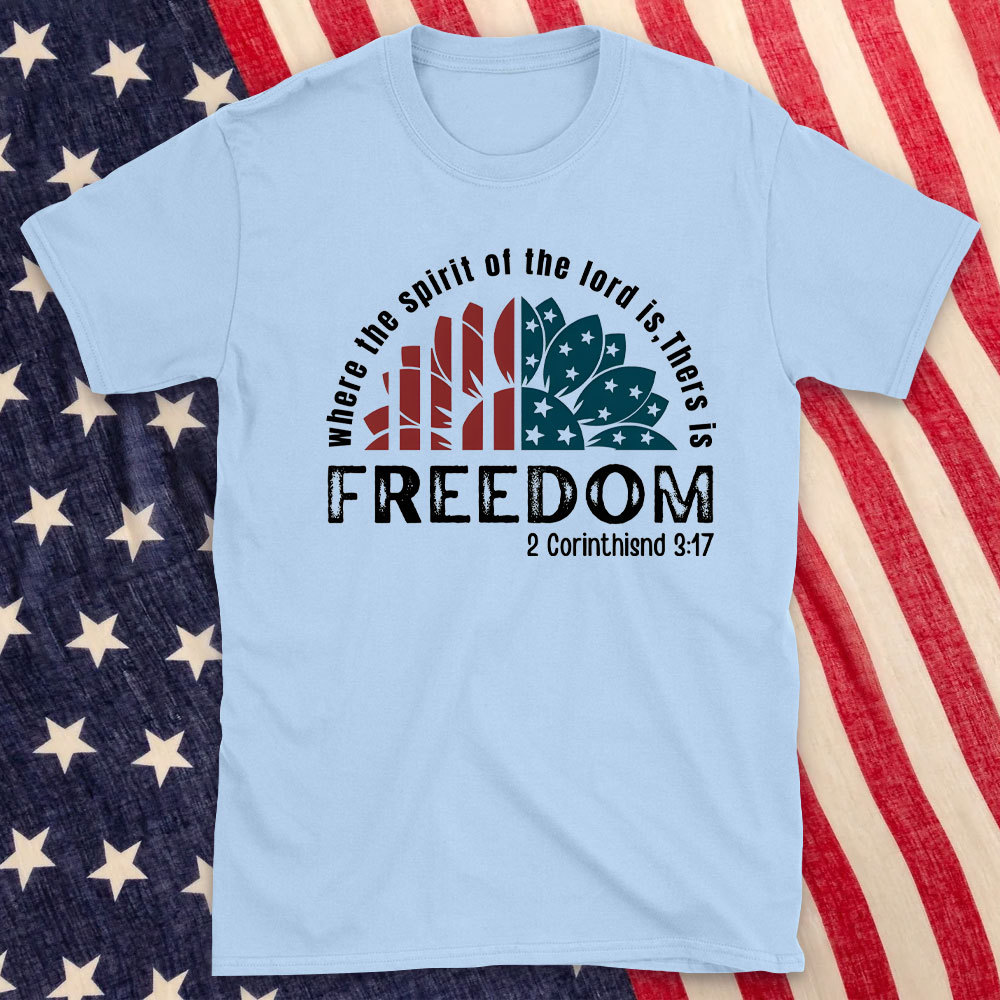 Where The Spirit Of The Lord Is Christian Washed T-Shirt