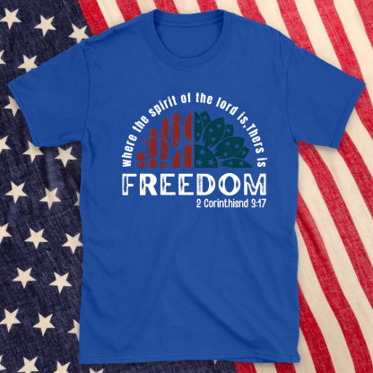 Where The Spirit Of The Lord Is Christian Washed T-Shirt