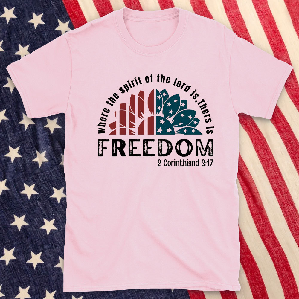 Where The Spirit Of The Lord Is Christian Washed T-Shirt