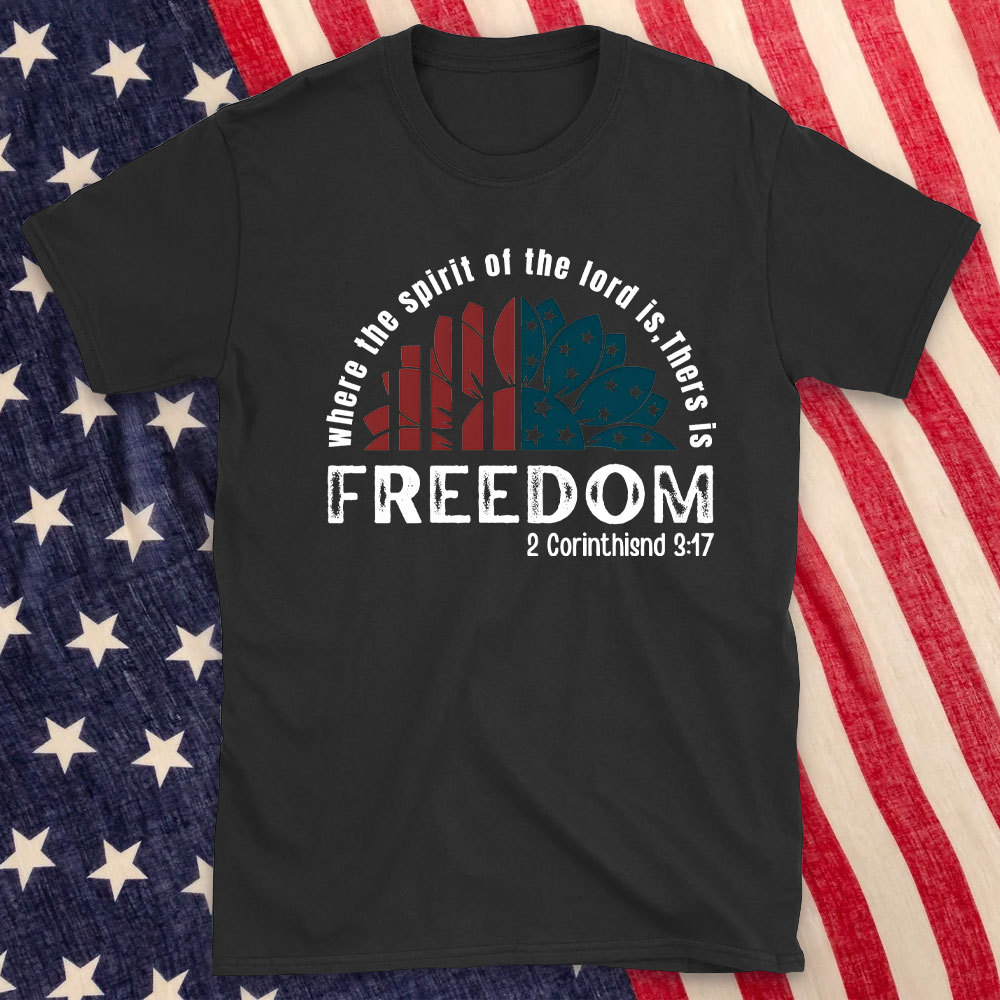 Where The Spirit Of The Lord Is Christian Washed T-Shirt