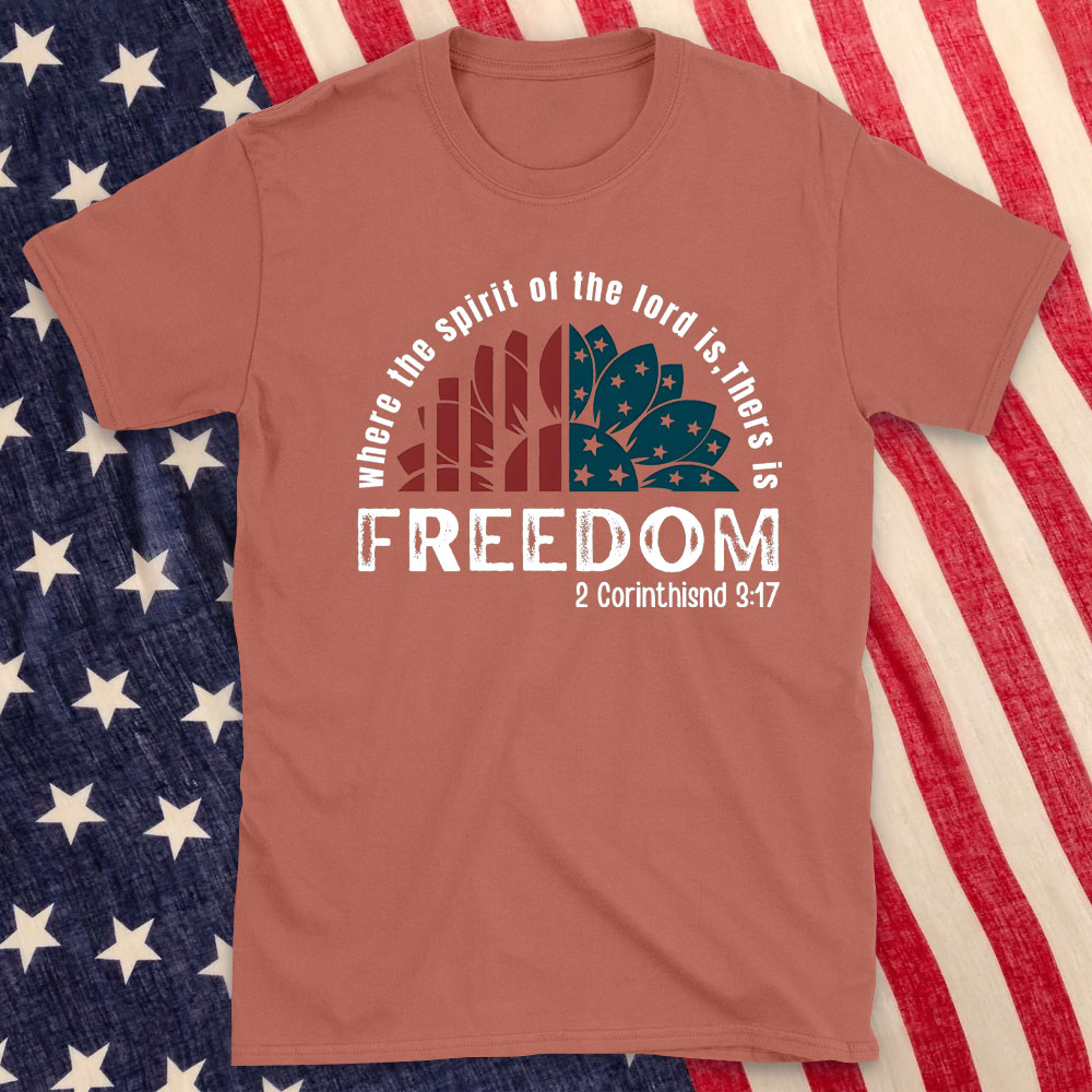 Where The Spirit Of The Lord Is Christian Washed T-Shirt