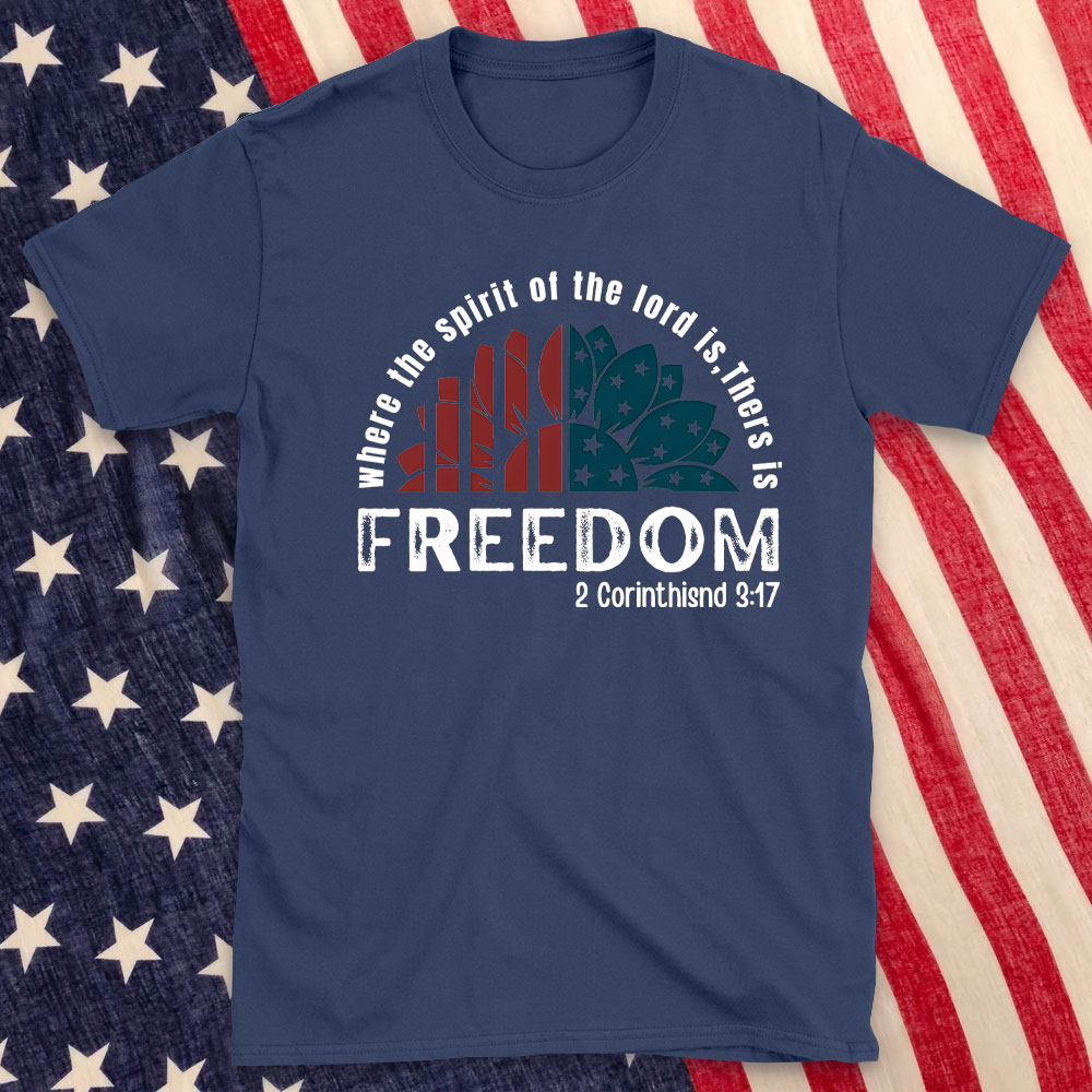 Where The Spirit Of The Lord Is Christian Washed T-Shirt