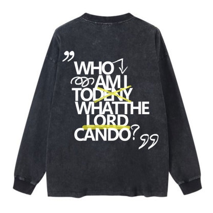 Who Am I Christian Washed Long Sleeve T-Shirt