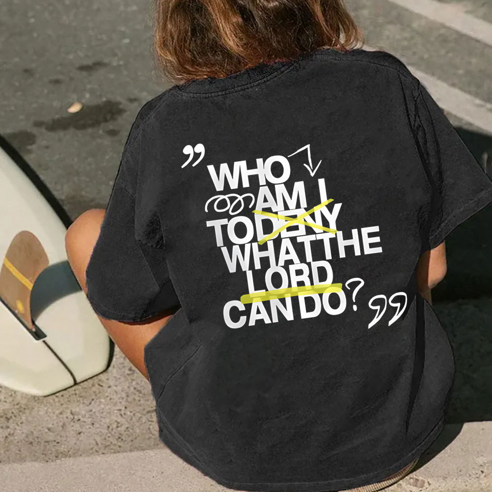 Who Am I Christian Washed T-Shirt