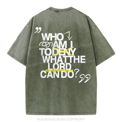 Who Am I Christian Washed T-Shirt