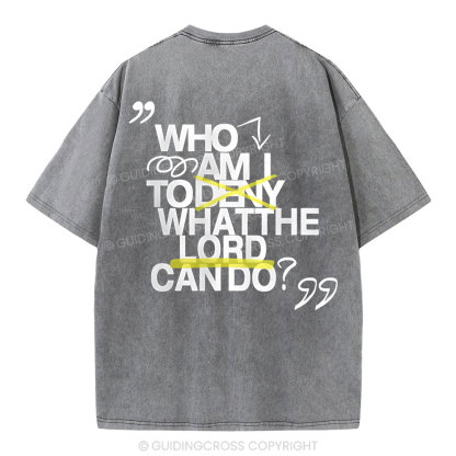 Who Am I Christian Washed T-Shirt