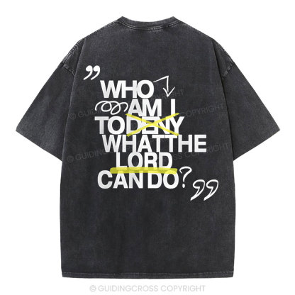Who Am I Christian Washed T-Shirt