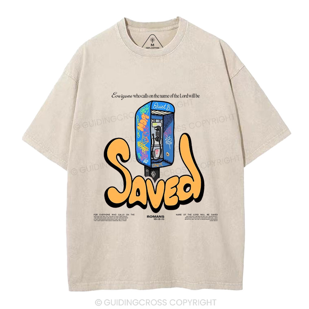 Who Calls On The Name Of The Lord Will Be Saved Christian Washed T-Shirt