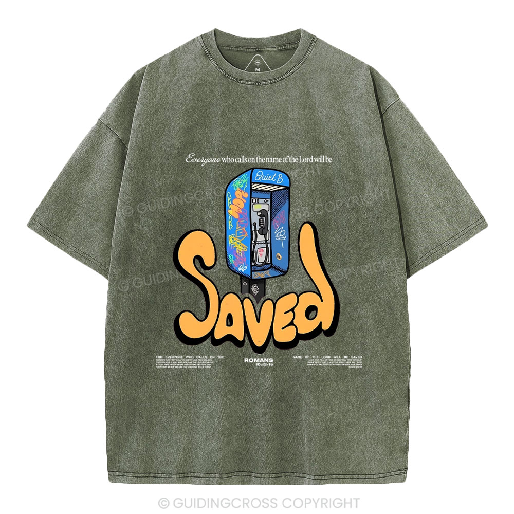 Who Calls On The Name Of The Lord Will Be Saved Christian Washed T-Shirt