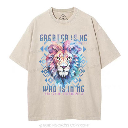 Who Is In Me Christian Washed T-Shirt