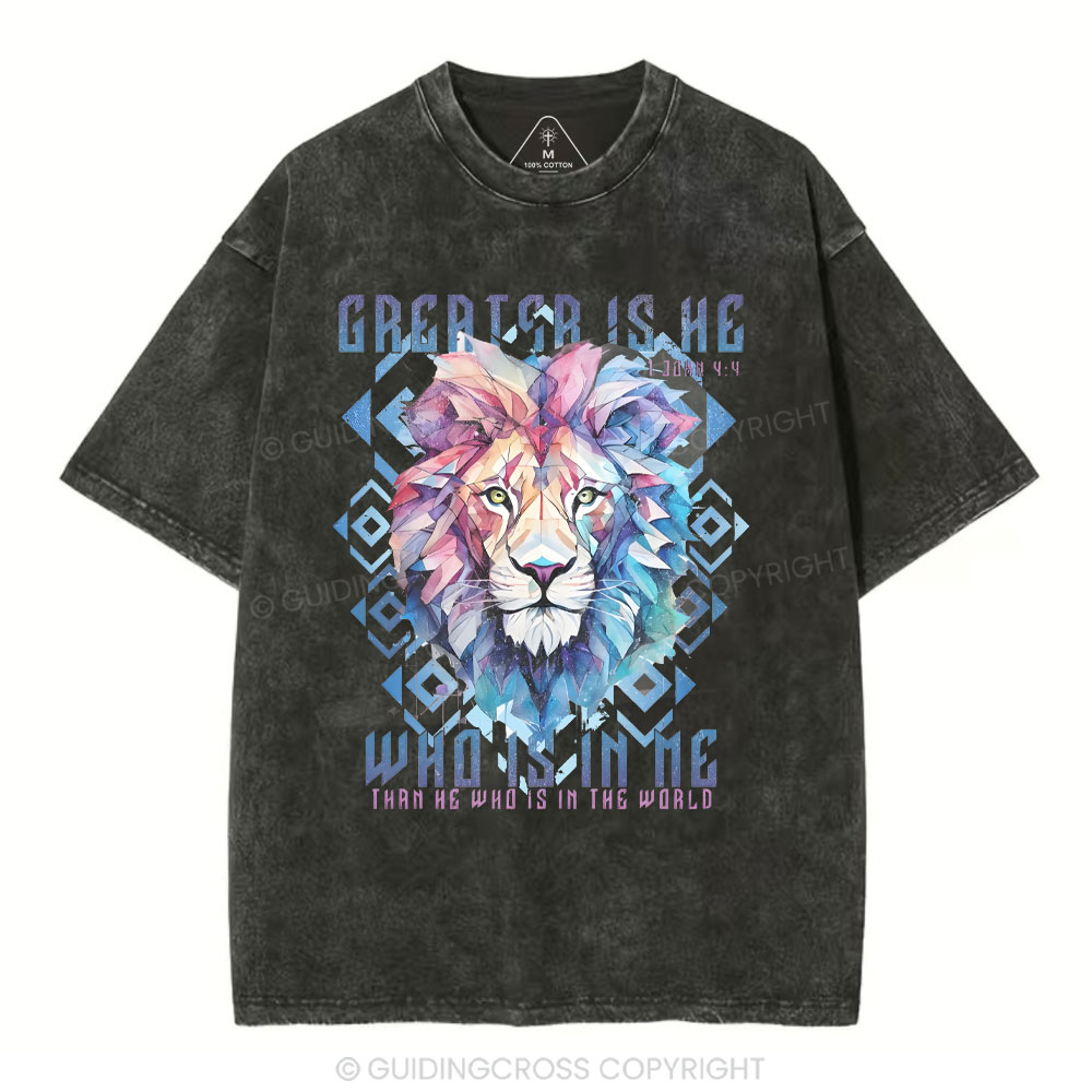 Who Is In Me Christian Washed T-Shirt