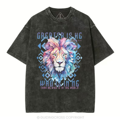 Who Is In Me Christian Washed T-Shirt