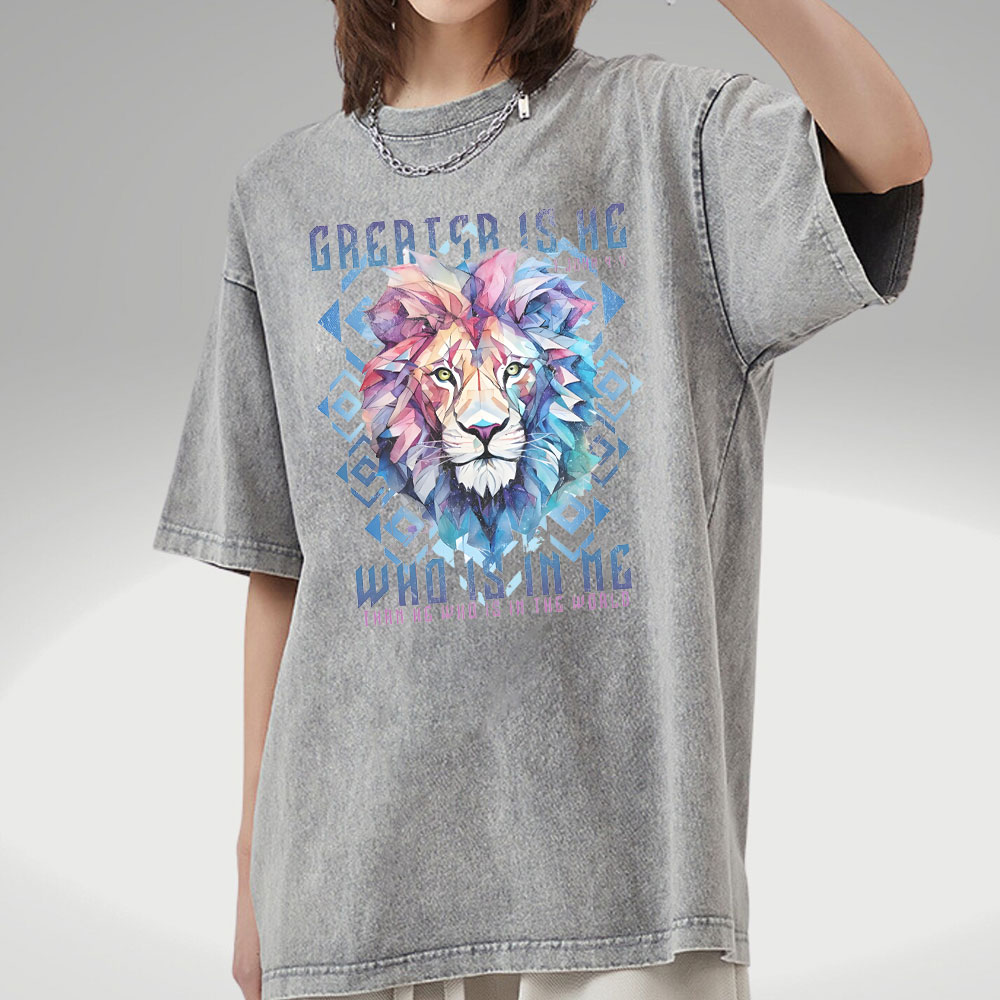 Who Is In Me Christian Washed T-Shirt