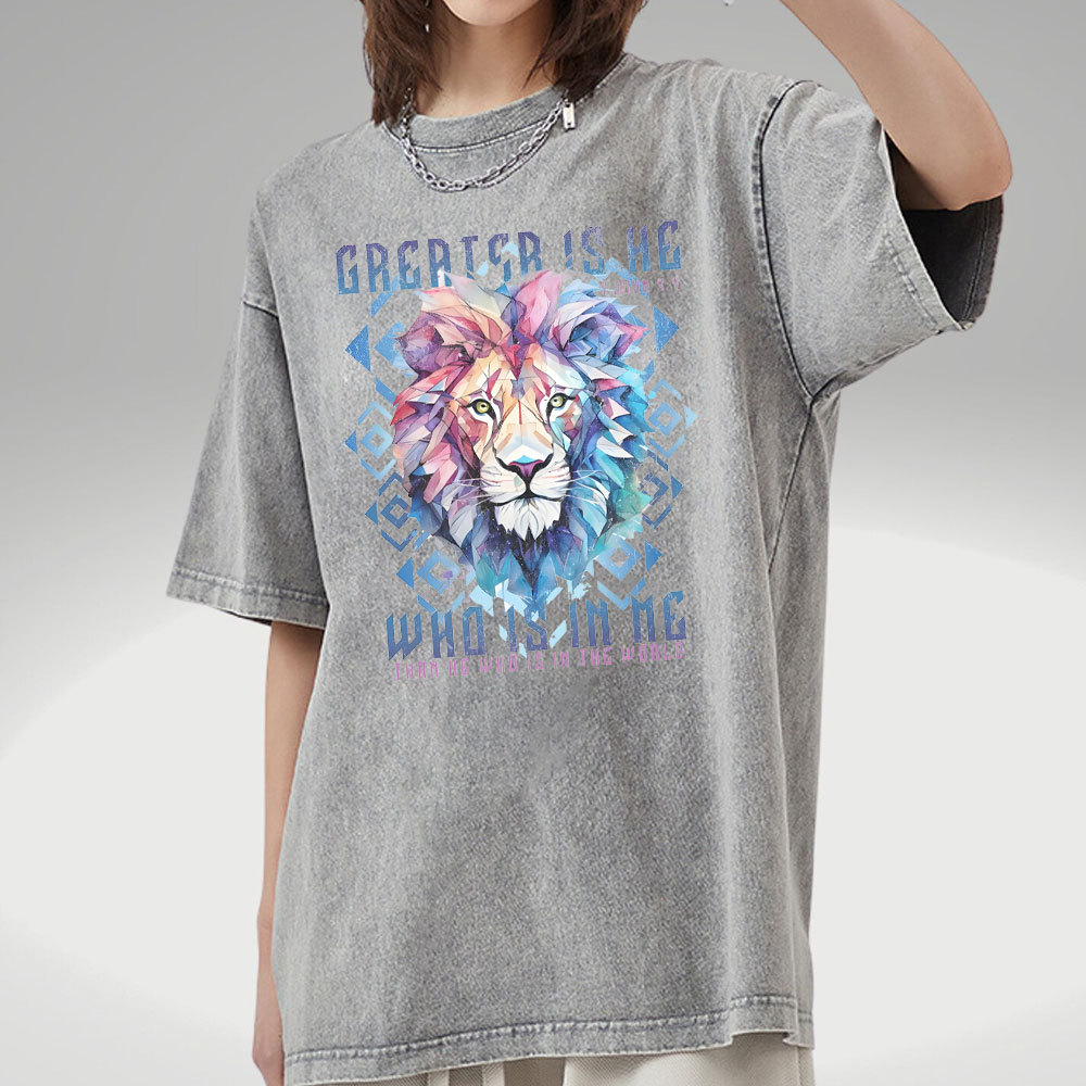 Who Is In Me Christian Washed T-Shirt