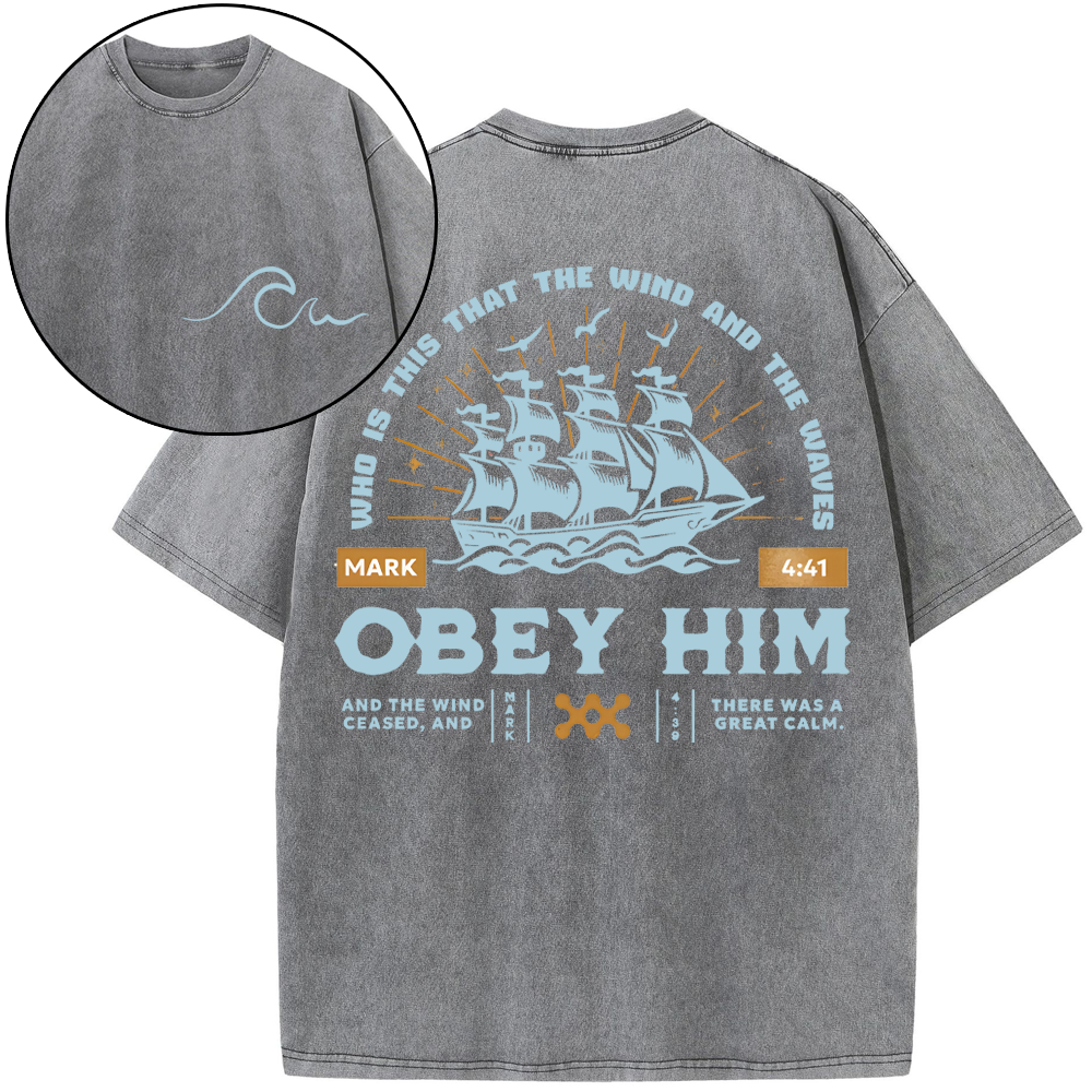 Who Is This That The Wind Christian Washed T-Shirt