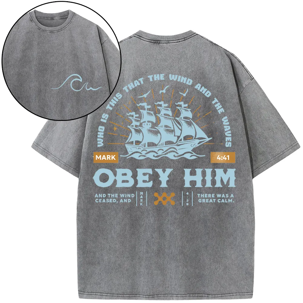 Who Is This That The Wind Christian Washed T-Shirt