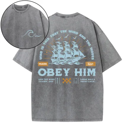 Who Is This That The Wind Christian Washed T-Shirt