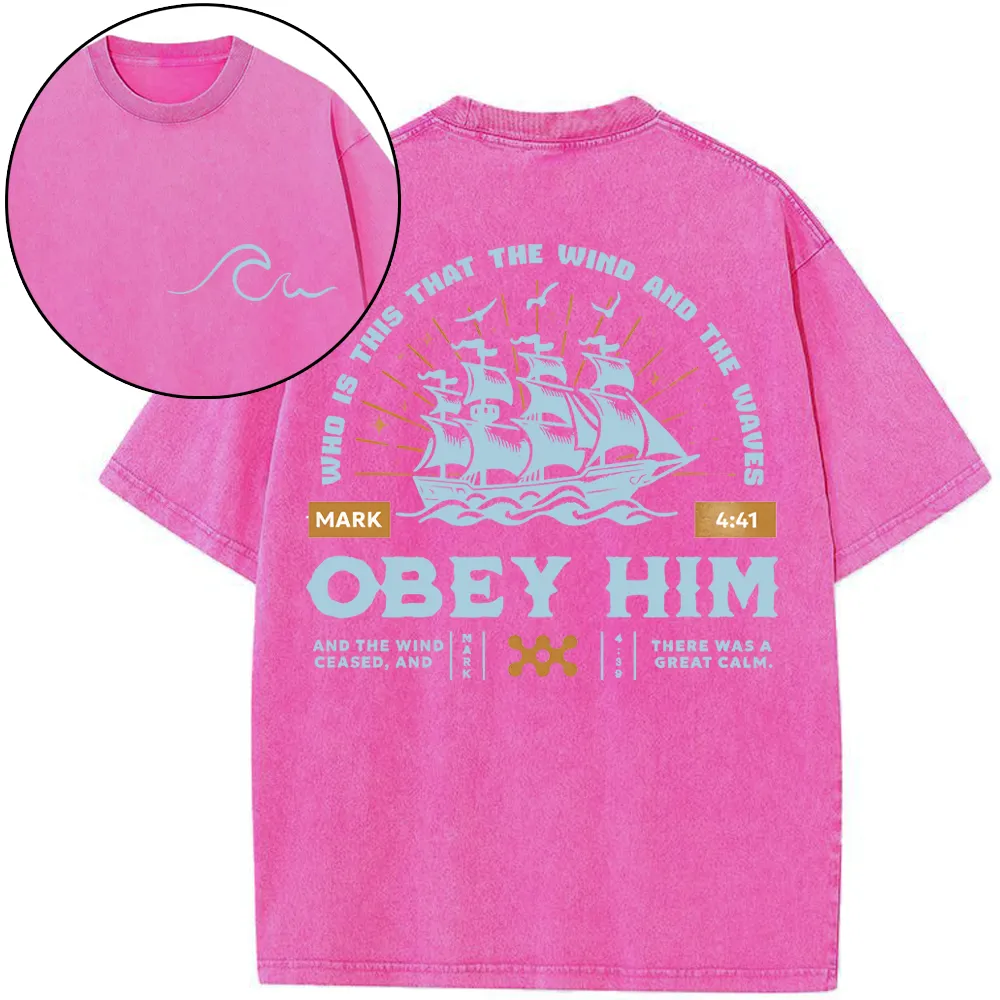 Who Is This That The Wind Christian Washed T-Shirt