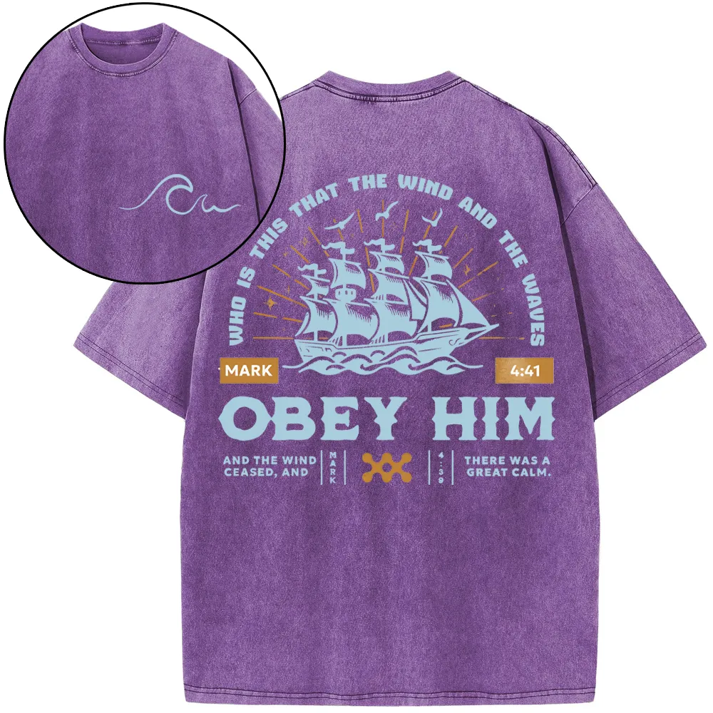 Who Is This That The Wind Christian Washed T-Shirt