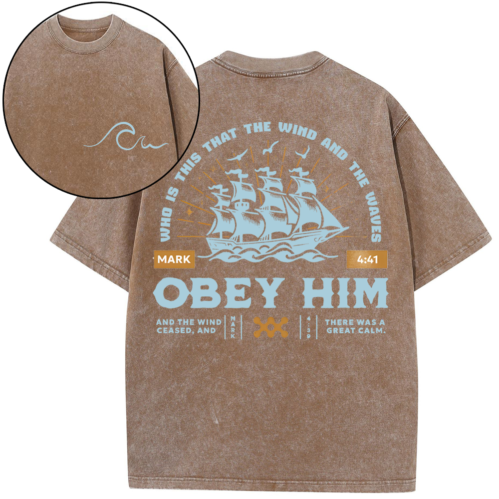 Who Is This That The Wind Christian Washed T-Shirt