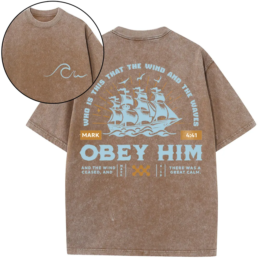 Who Is This That The Wind Christian Washed T-Shirt