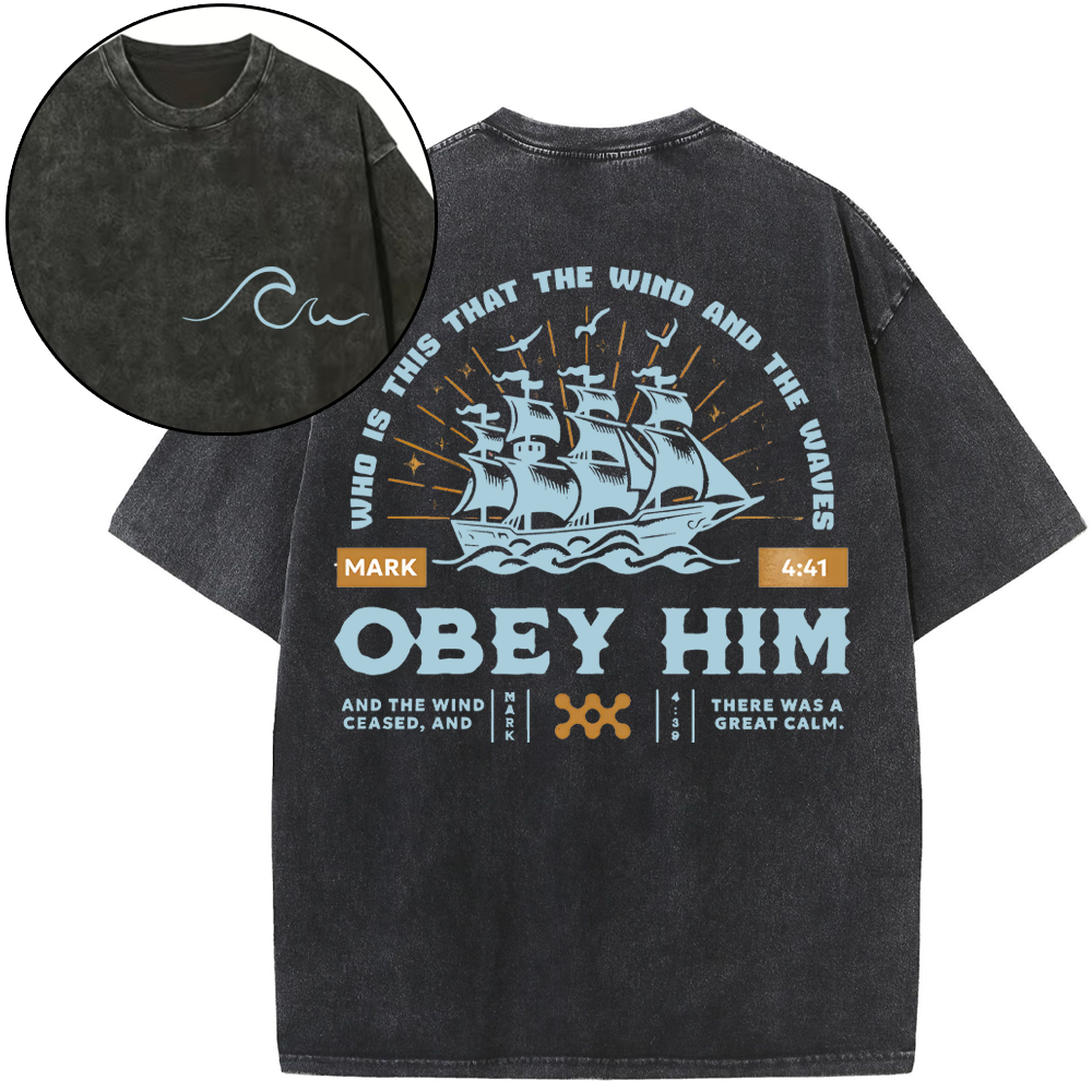 Who Is This That The Wind Christian Washed T-Shirt