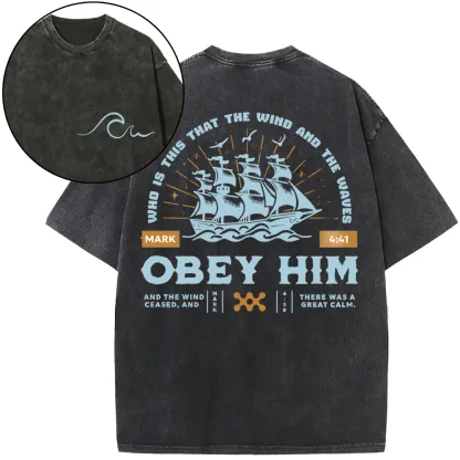 Who Is This That The Wind Christian Washed T-Shirt