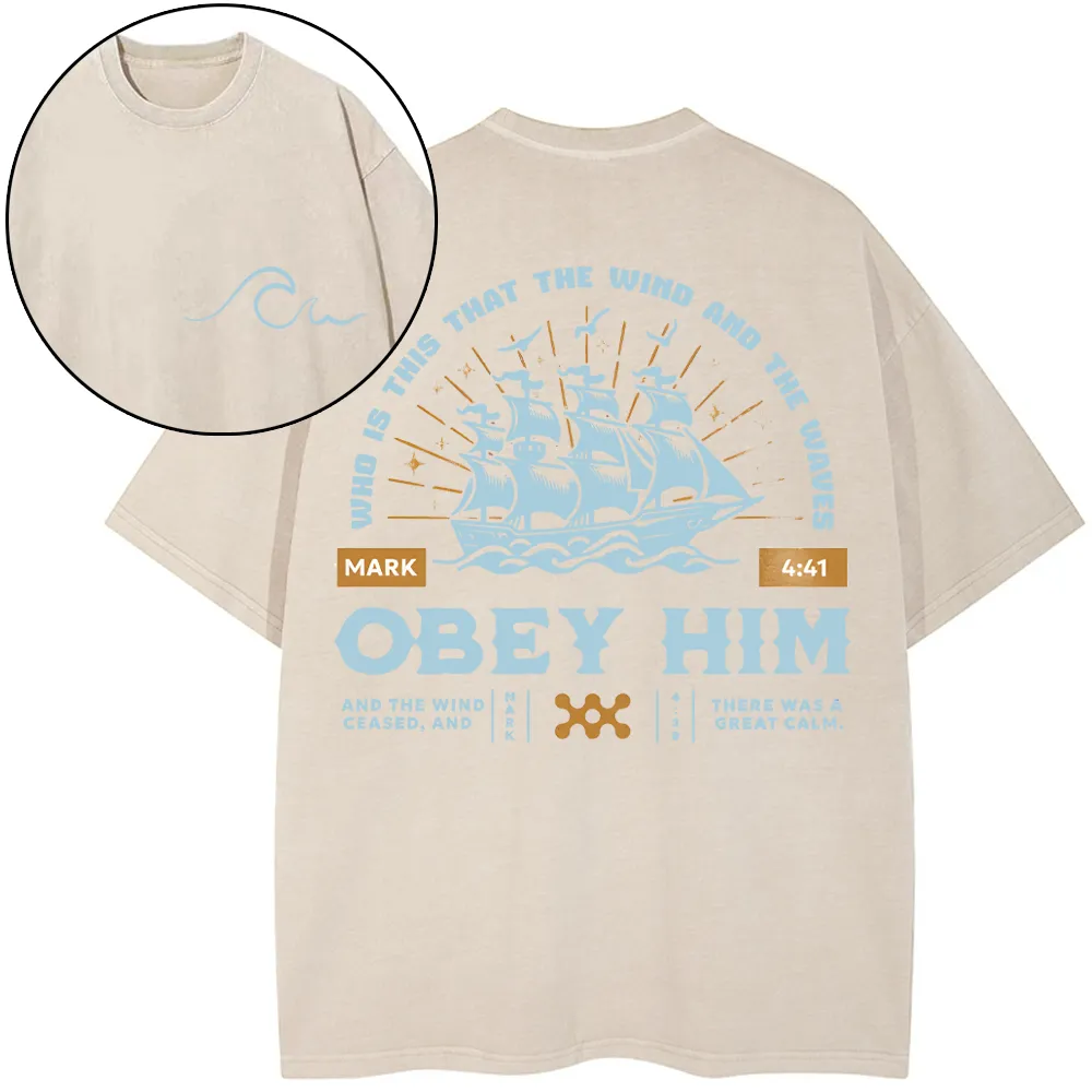 Who Is This That The Wind Christian Washed T-Shirt