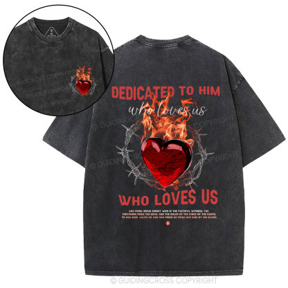Who Loves Us Christian Washed T-Shirt