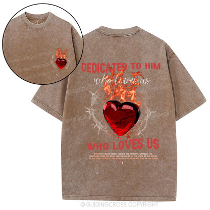 Who Loves Us Christian Washed T-Shirt