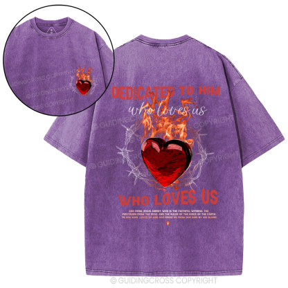 Who Loves Us Christian Washed T-Shirt