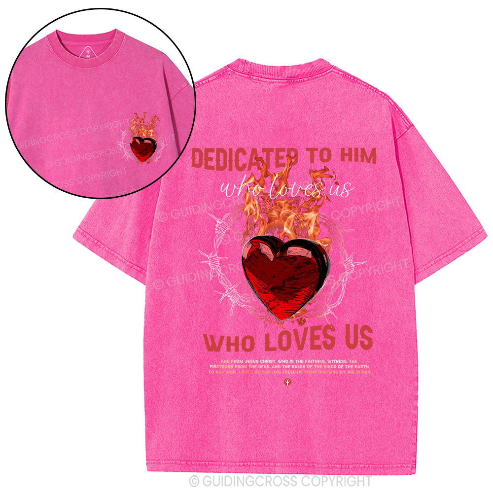 Who Loves Us Christian Washed T-Shirt