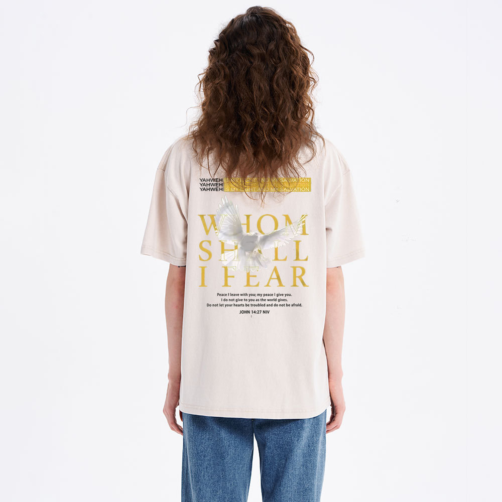 Whom Shall I Fear Christian Washed T-Shirt