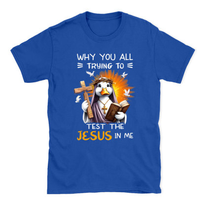 Why You All Trying To Test The Jesus In Me Chrisitian T-Shirt
