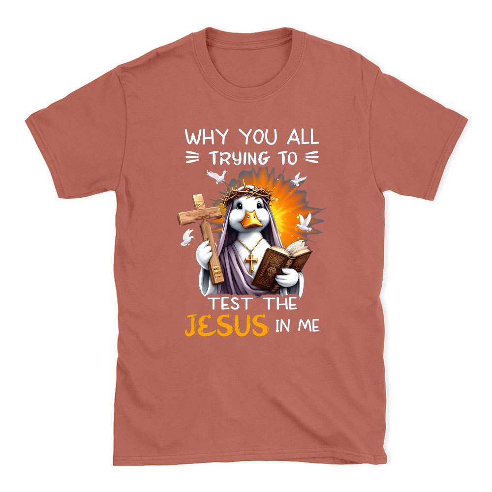 Why You All Trying To Test The Jesus In Me Chrisitian T-Shirt
