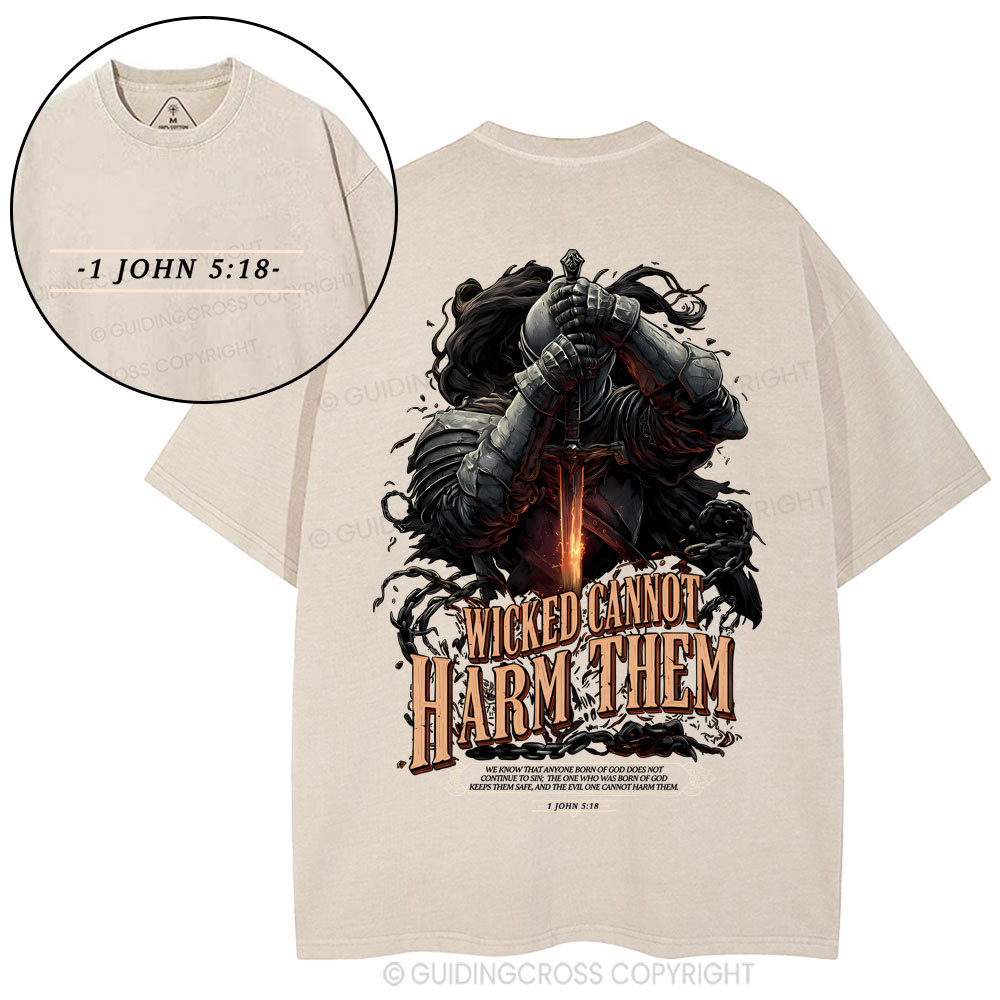 Wicked Cannot Harm Them Christian Washed T-Shirt