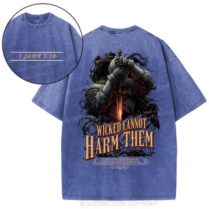 Wicked Cannot Harm Them Christian Washed T-Shirt