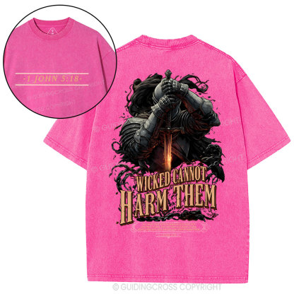 Wicked Cannot Harm Them Christian Washed T-Shirt