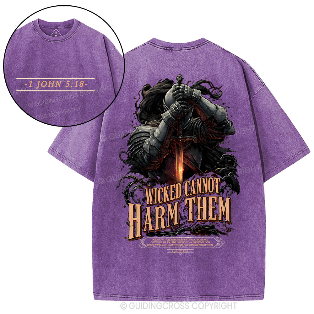 Wicked Cannot Harm Them Christian Washed T-Shirt