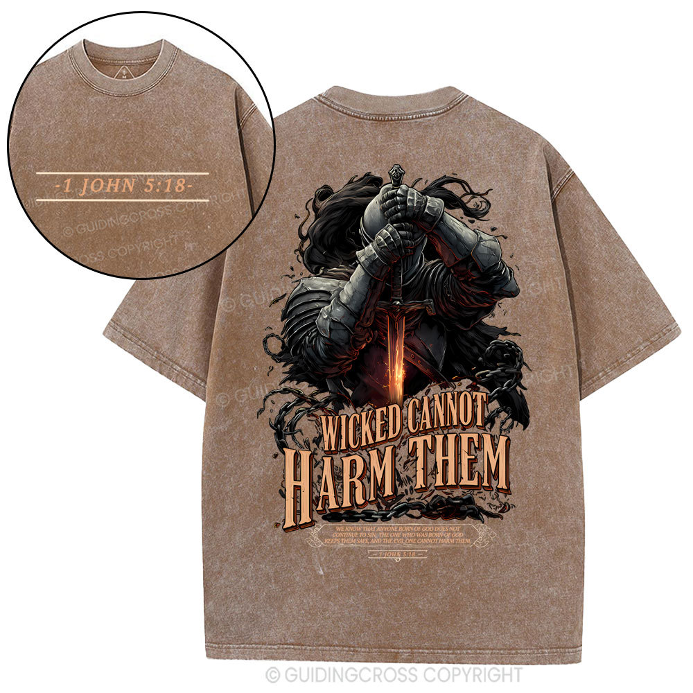 Wicked Cannot Harm Them Christian Washed T-Shirt