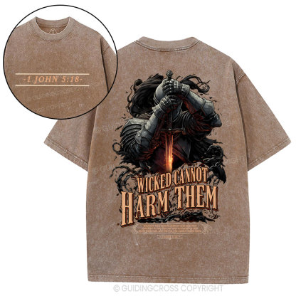 Wicked Cannot Harm Them Christian Washed T-Shirt