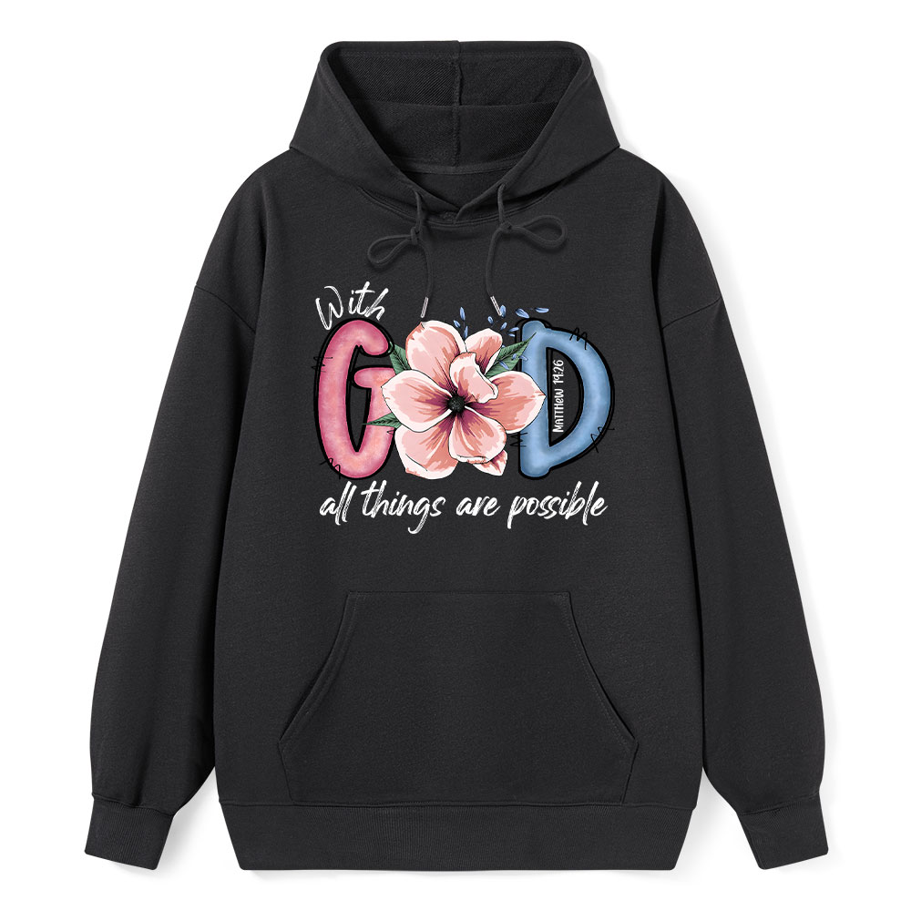 With GOD All Things Possible Christian Hoodie Sale - GuidingCross